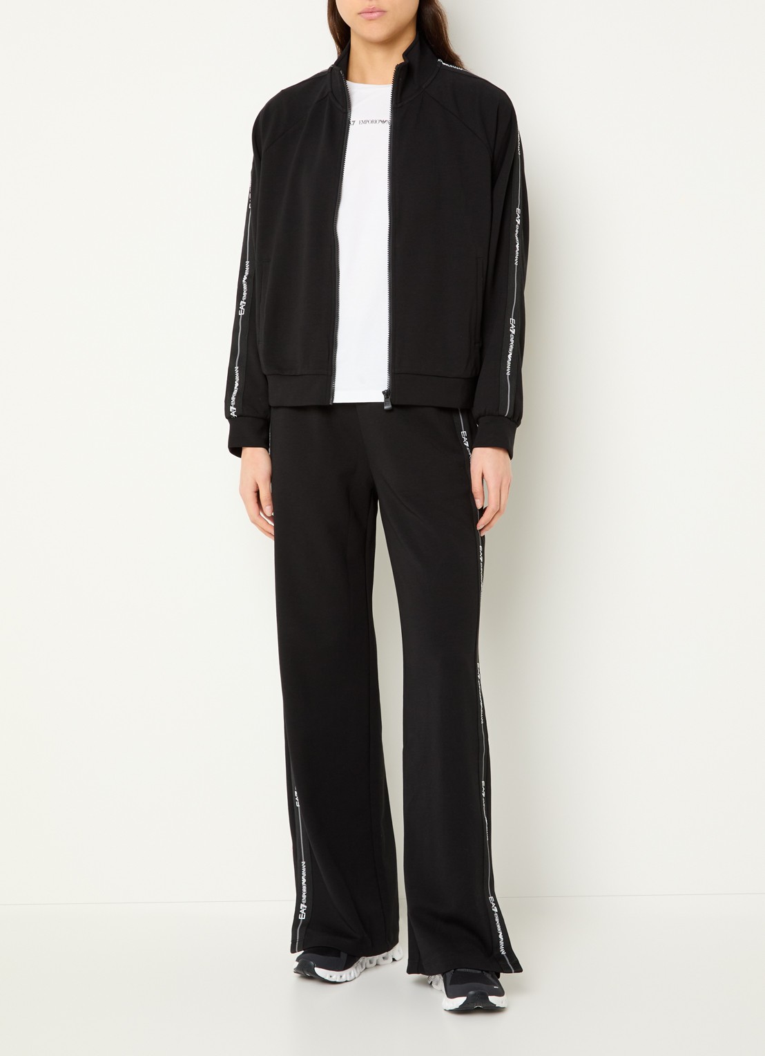 Armani Trainingspak met logoband - detail zwart
