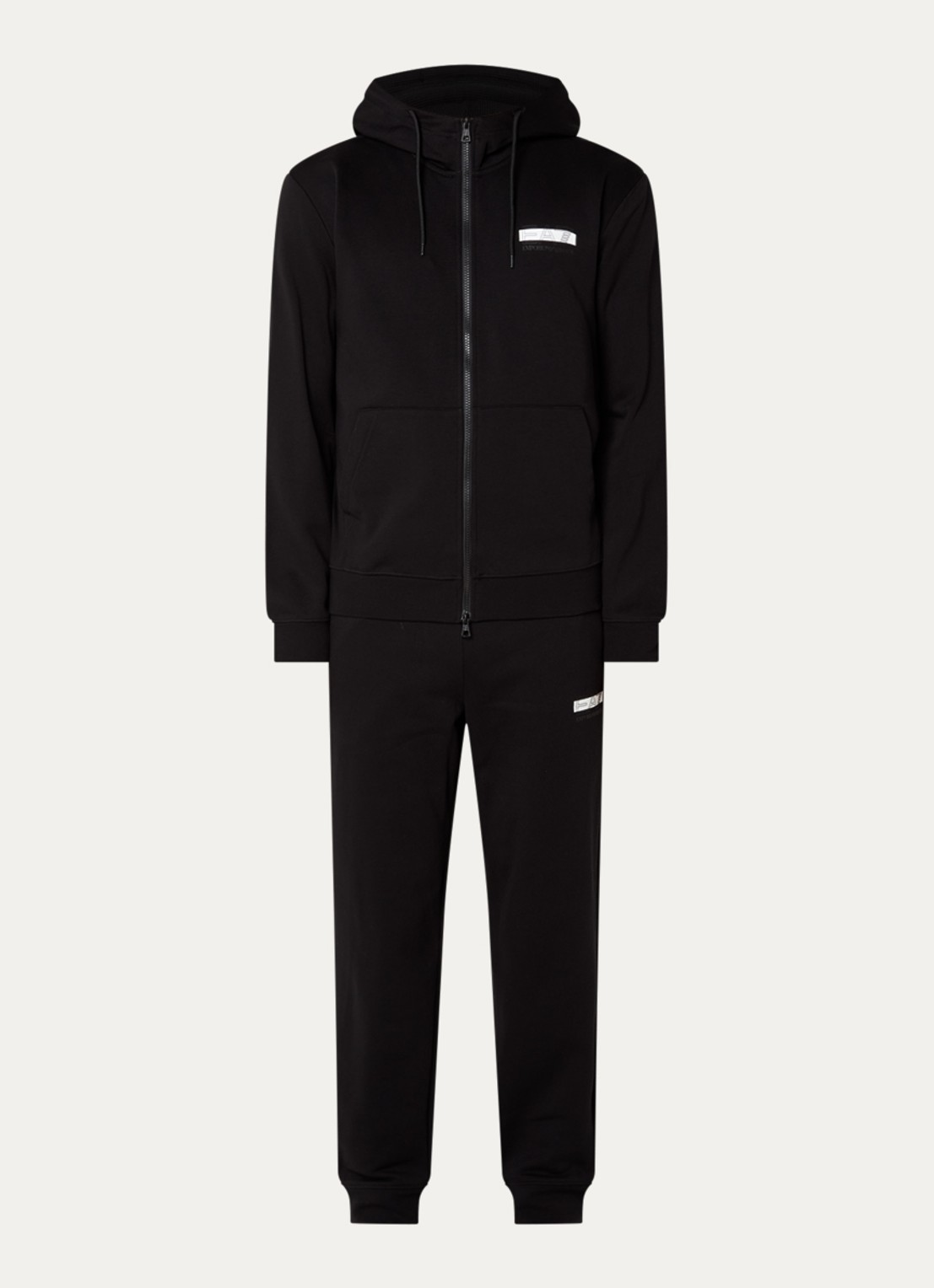 Armani Trainingspak met logoprint - voorkant 4 zwart