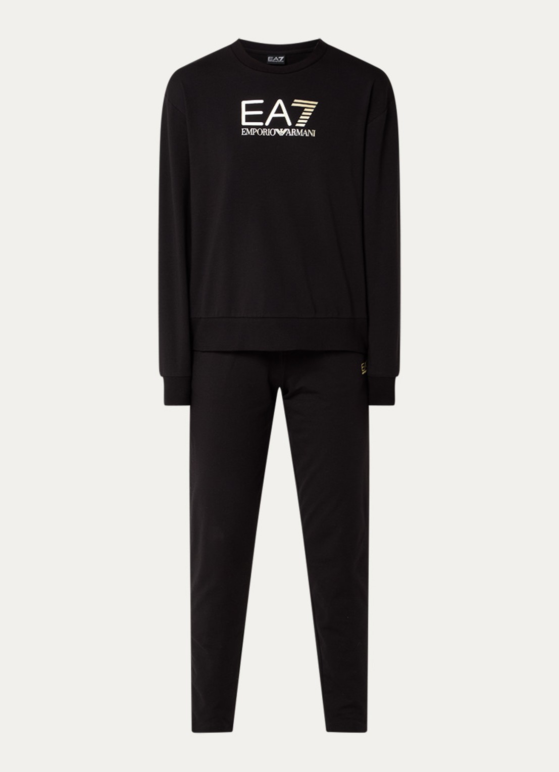 Armani Trainingspak met logoprint - voorkant 2 zwart