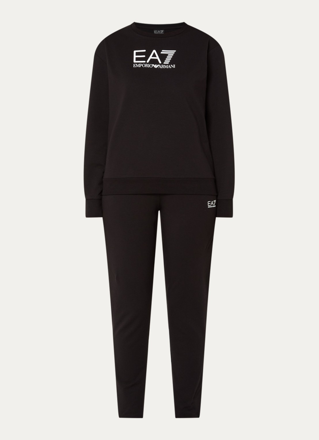 Armani Trainingspak met logoprint - voorkant 2 diepzwart