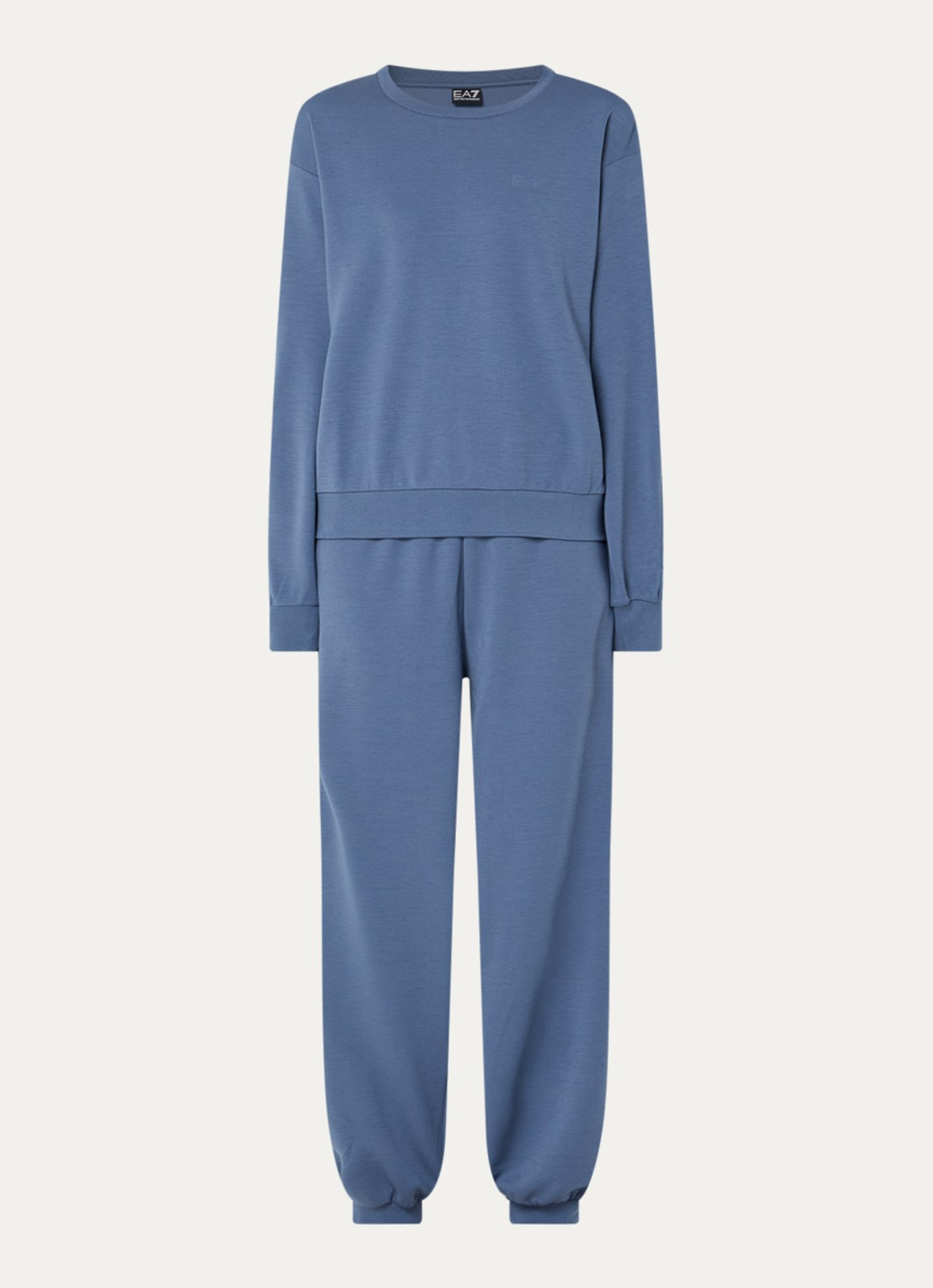 Armani Trainingspak met logoprint - voorkant 3 staalblauw