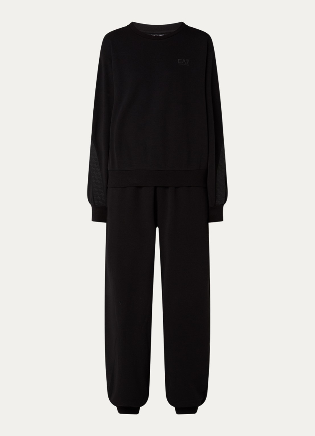 Armani Trainingspak met logoprint - voorkant zwart