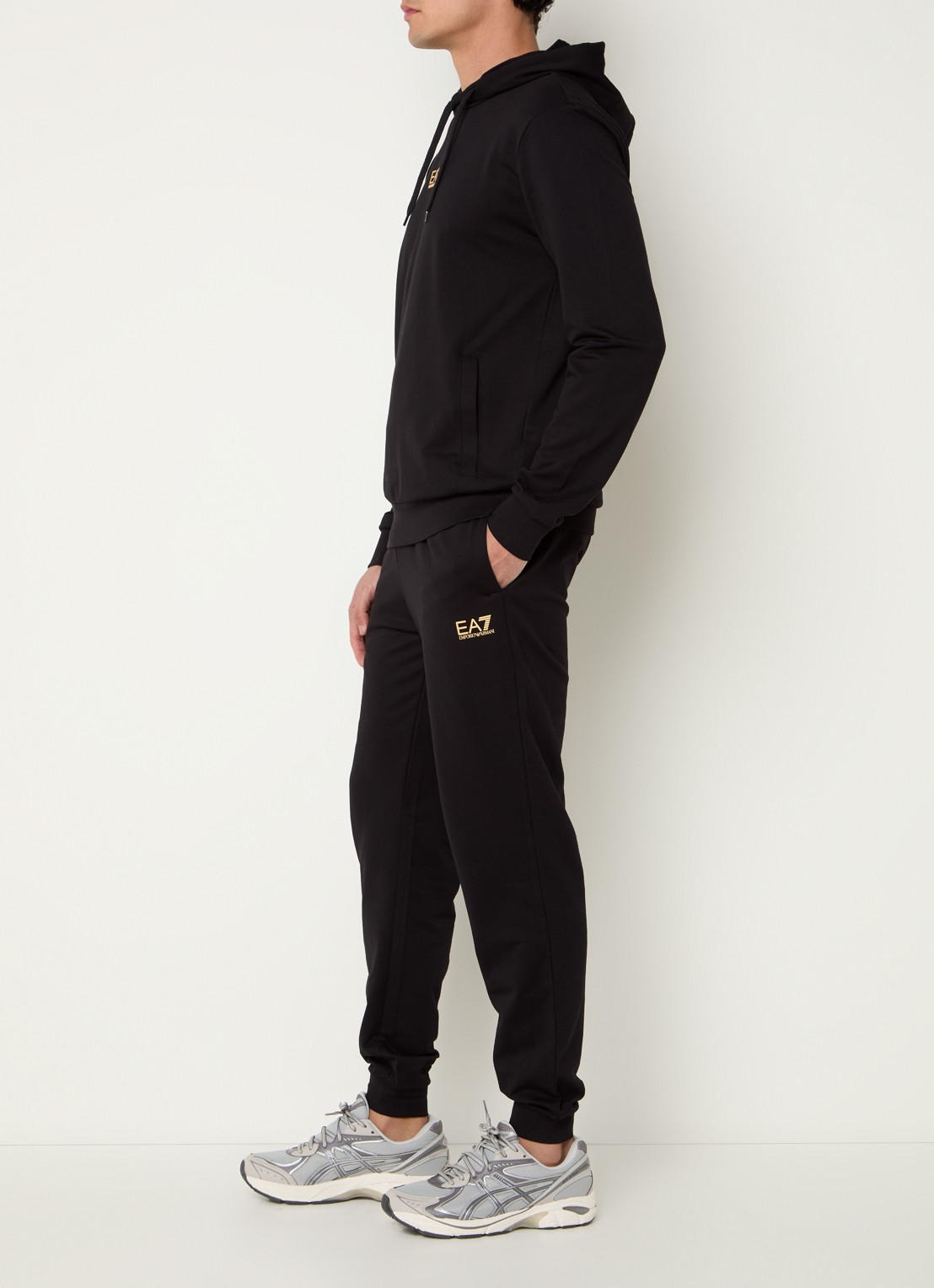 Armani Trainingspak met steekzakken en logo - voorkant 5 zwart