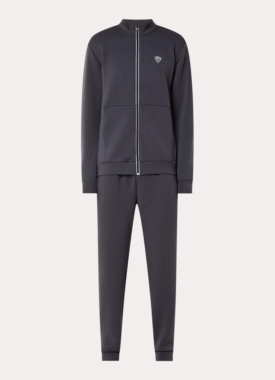 Armani Trainingspak met steekzakken en logo - voorkant antraciet