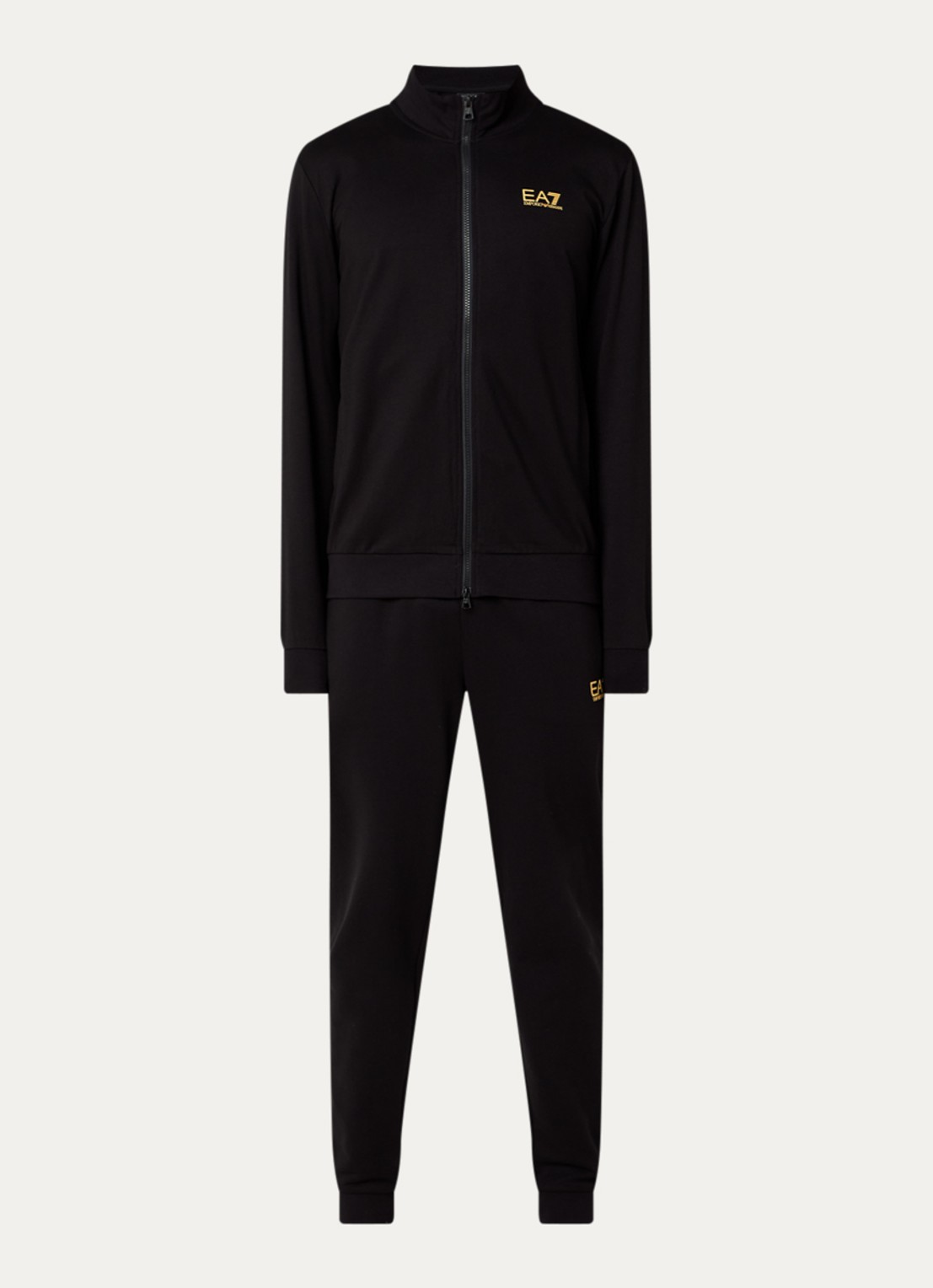 Armani Trainingspak met steekzakken en logo - voorkant 3 zwart