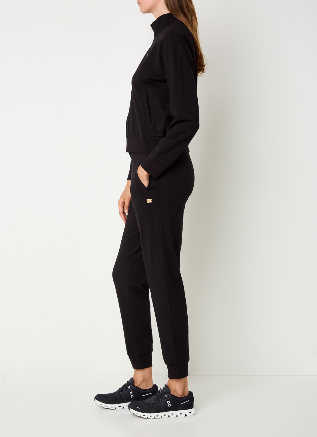 Armani Trainingspak met steekzakken en logo - voorkant 3 zwart