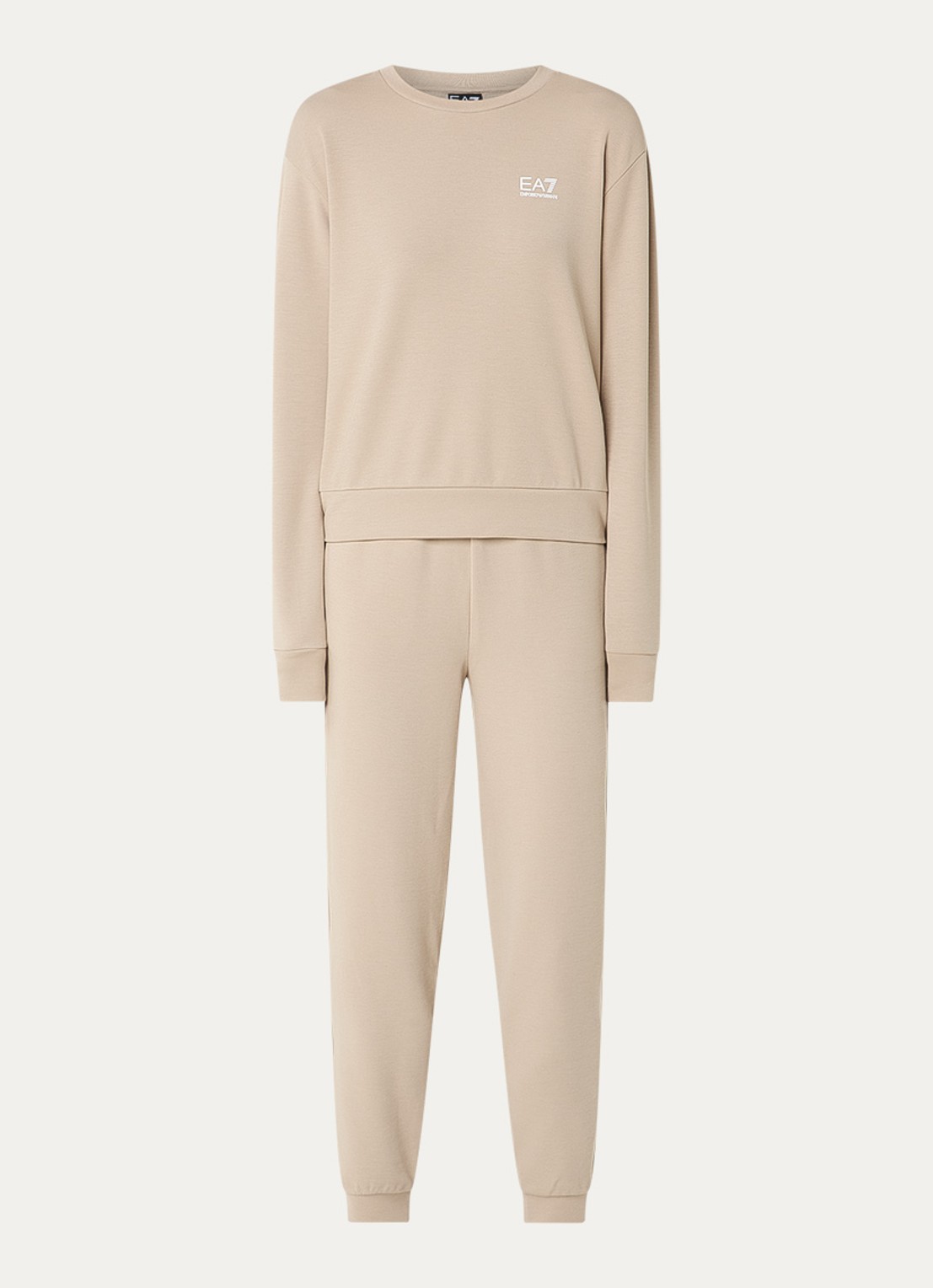 Armani Trainingspak met steekzakken en logo - voorkant zand