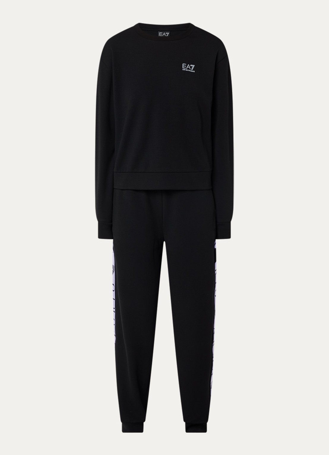 Armani Trainingspak met steekzakken en logo - voorkant 2 zwart