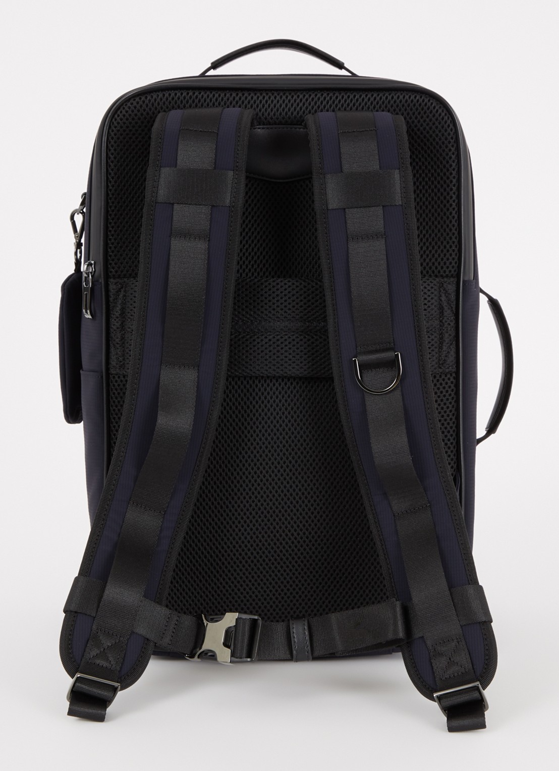 Armani Travel Essentials rugzak met logo - achterkant donkerblauw