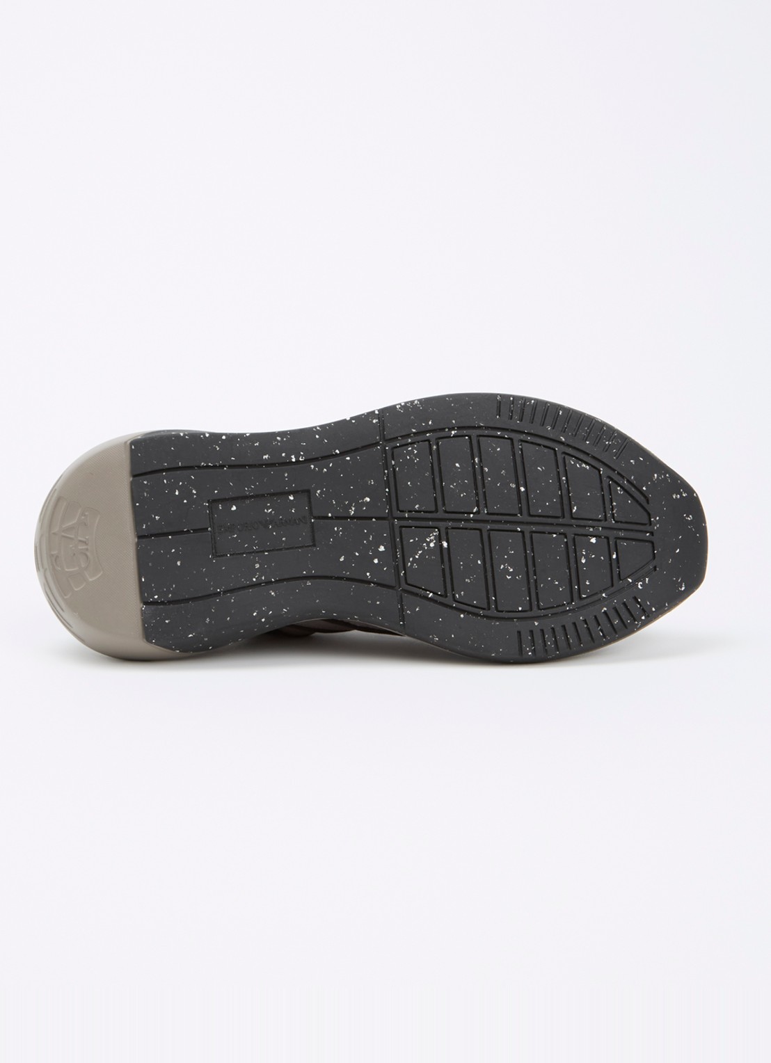 Armani Travel Essentials sneaker met leren details - detail 5 donkergrijs
