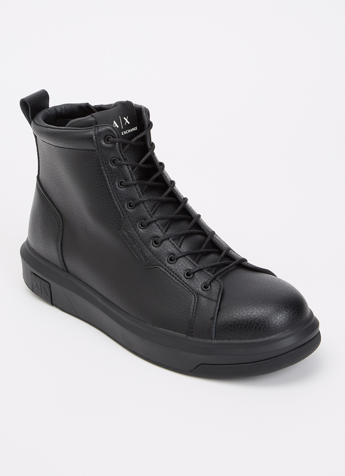 Armani Veterboot van leer - voorkant 4 zwart
