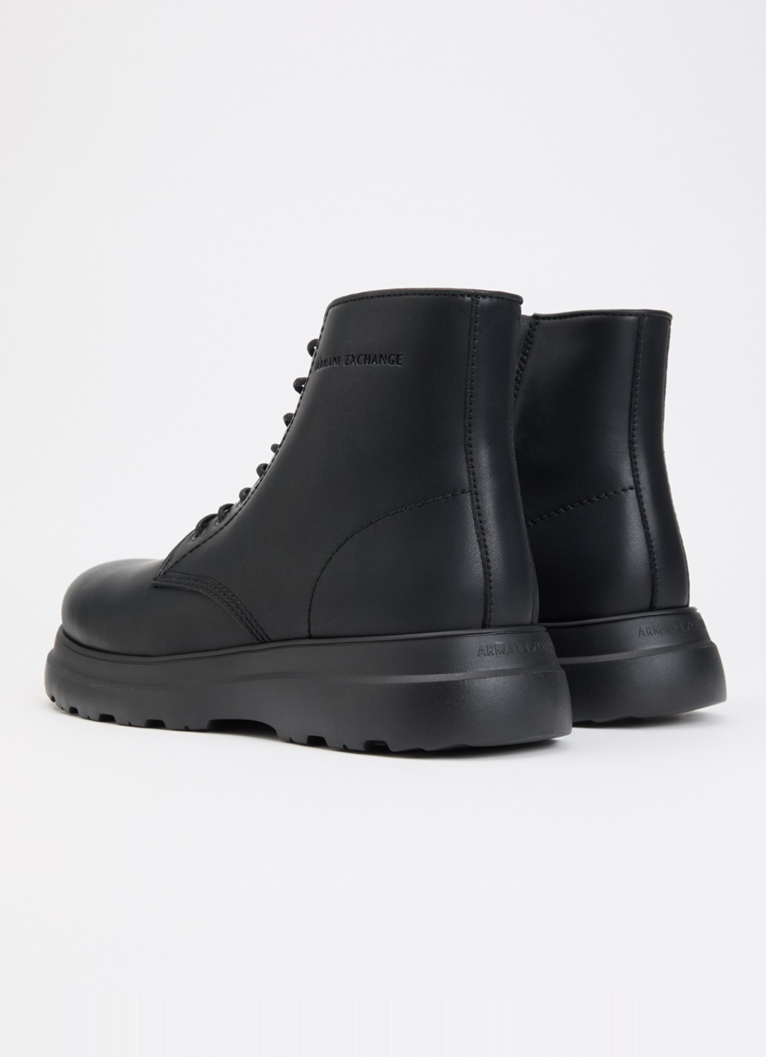 Armani Veterboot van leer - achterkant 4 zwart