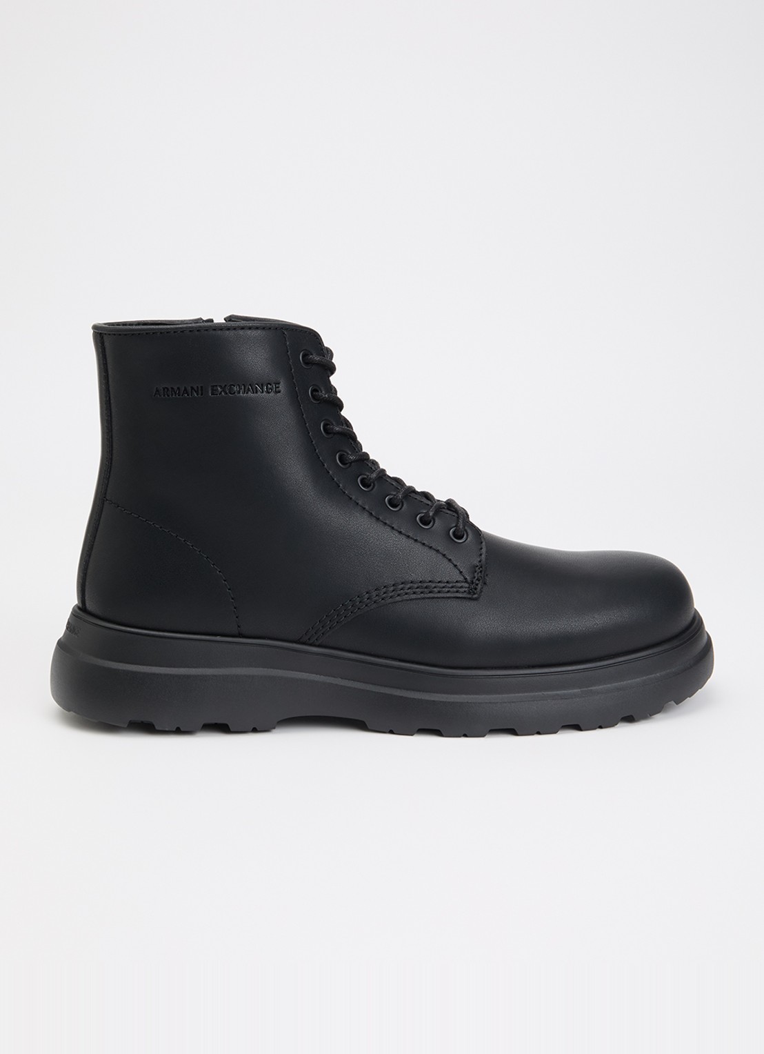 Armani Veterboot van leer - voorkant zwart