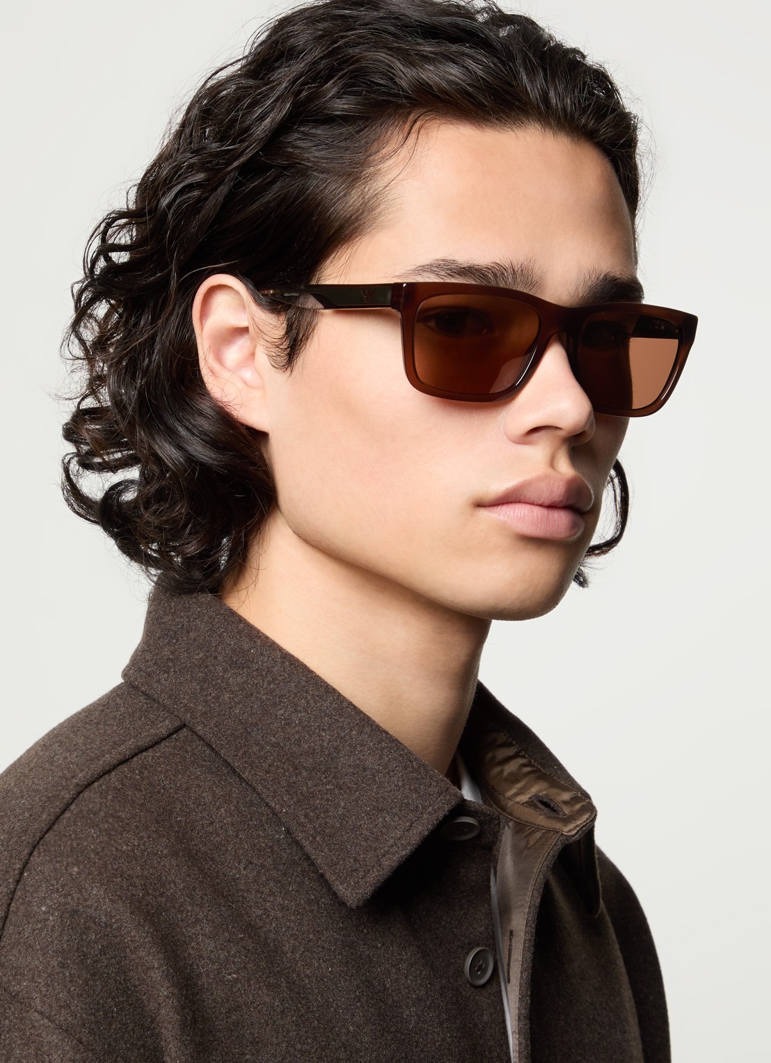 Armani Wayfarer zonnebril EA4224 - voorkant 2 bruin