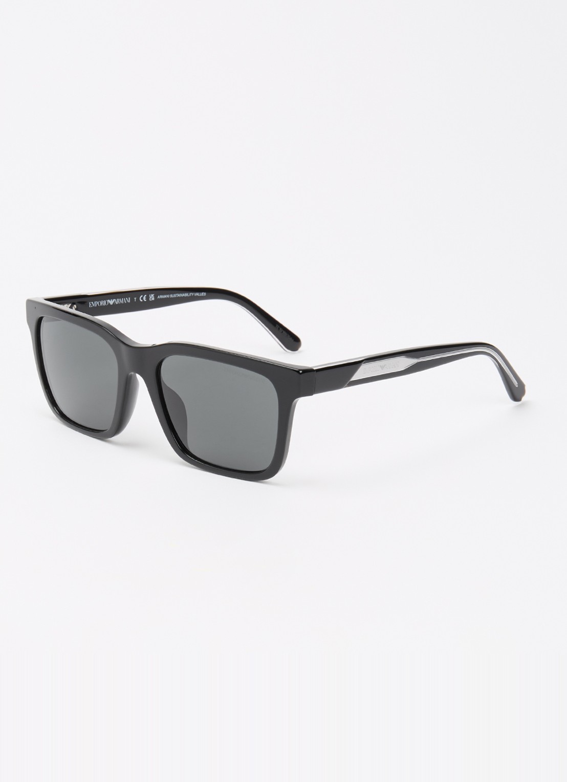 Armani Wayfarer zonnebril  EA4262U - voorkant zwart
