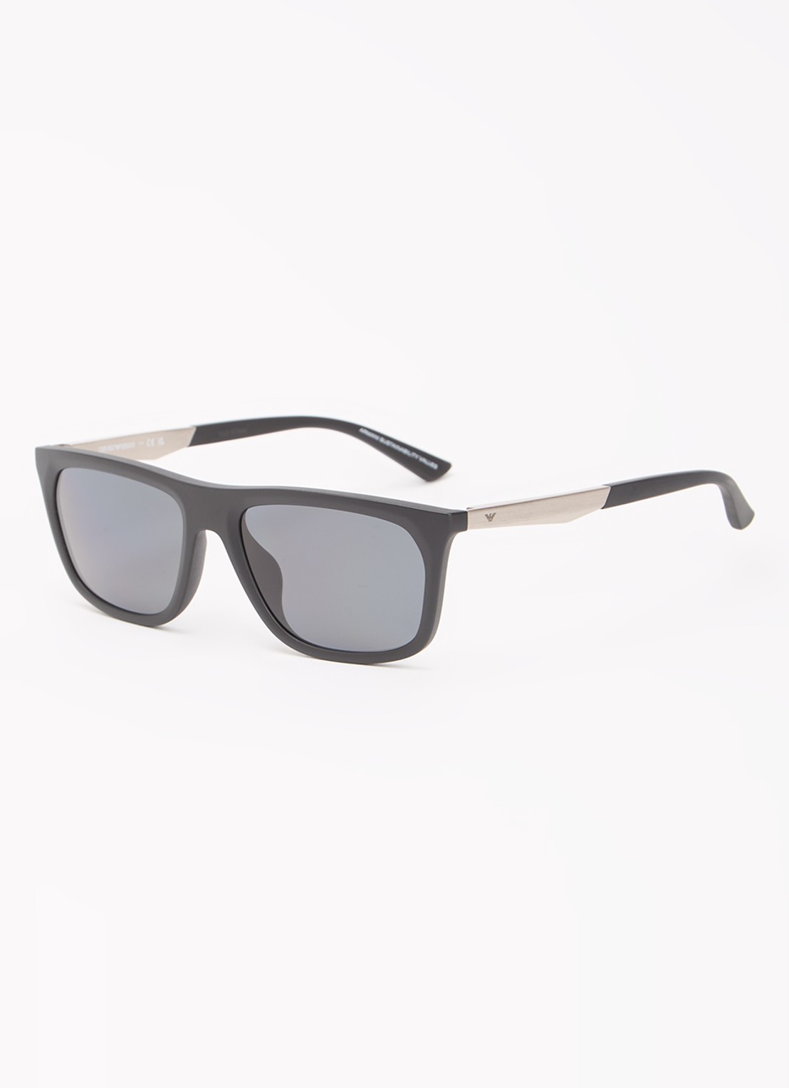 Armani Wayfarer zonnebril gepolariseerd EA4272U - voorkant zwart