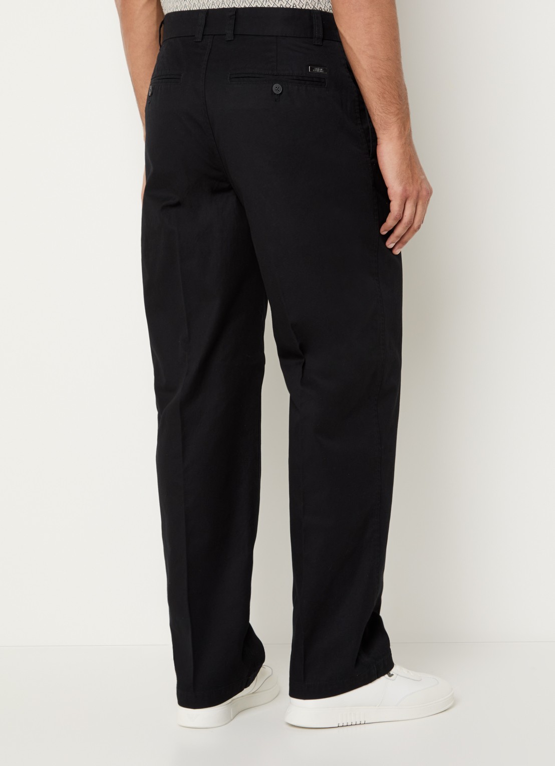 Armani Wide fit chino met steekzakken - achterkant 3 zwart