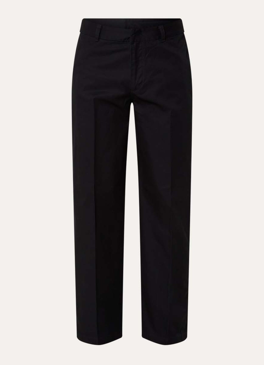 Armani Wide fit chino met steekzakken - voorkant zwart