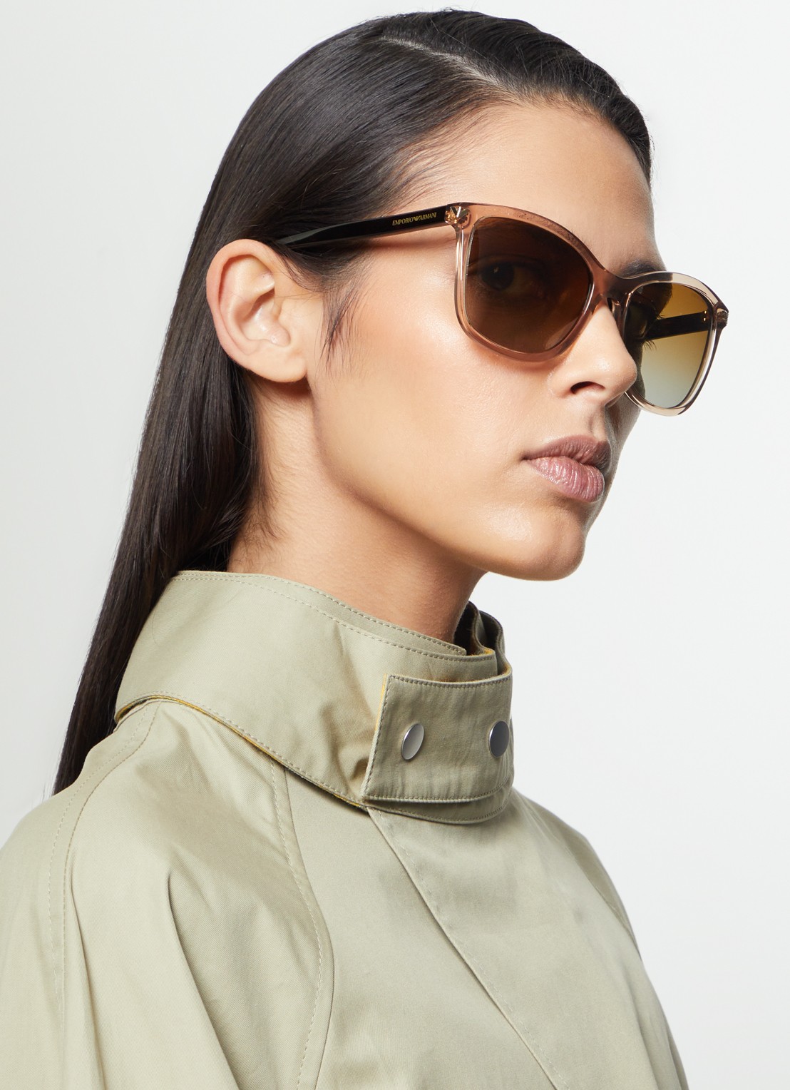 Armani Zonnebril gepolariseerd EA4060 - voorkant 2 lichtbruin