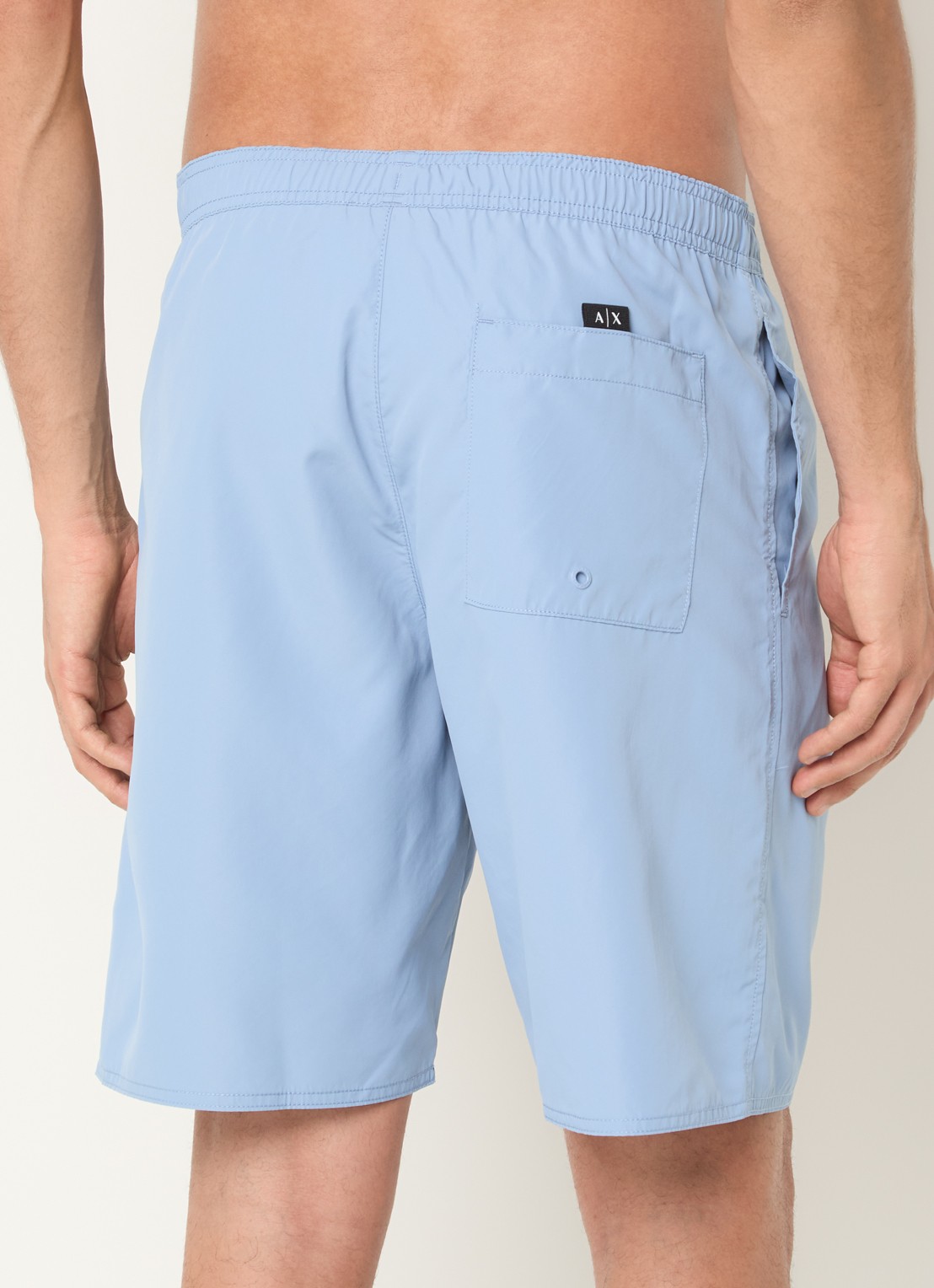Armani Zwemshort met logo en steekzakken - achterkant 3 blauwgrijs