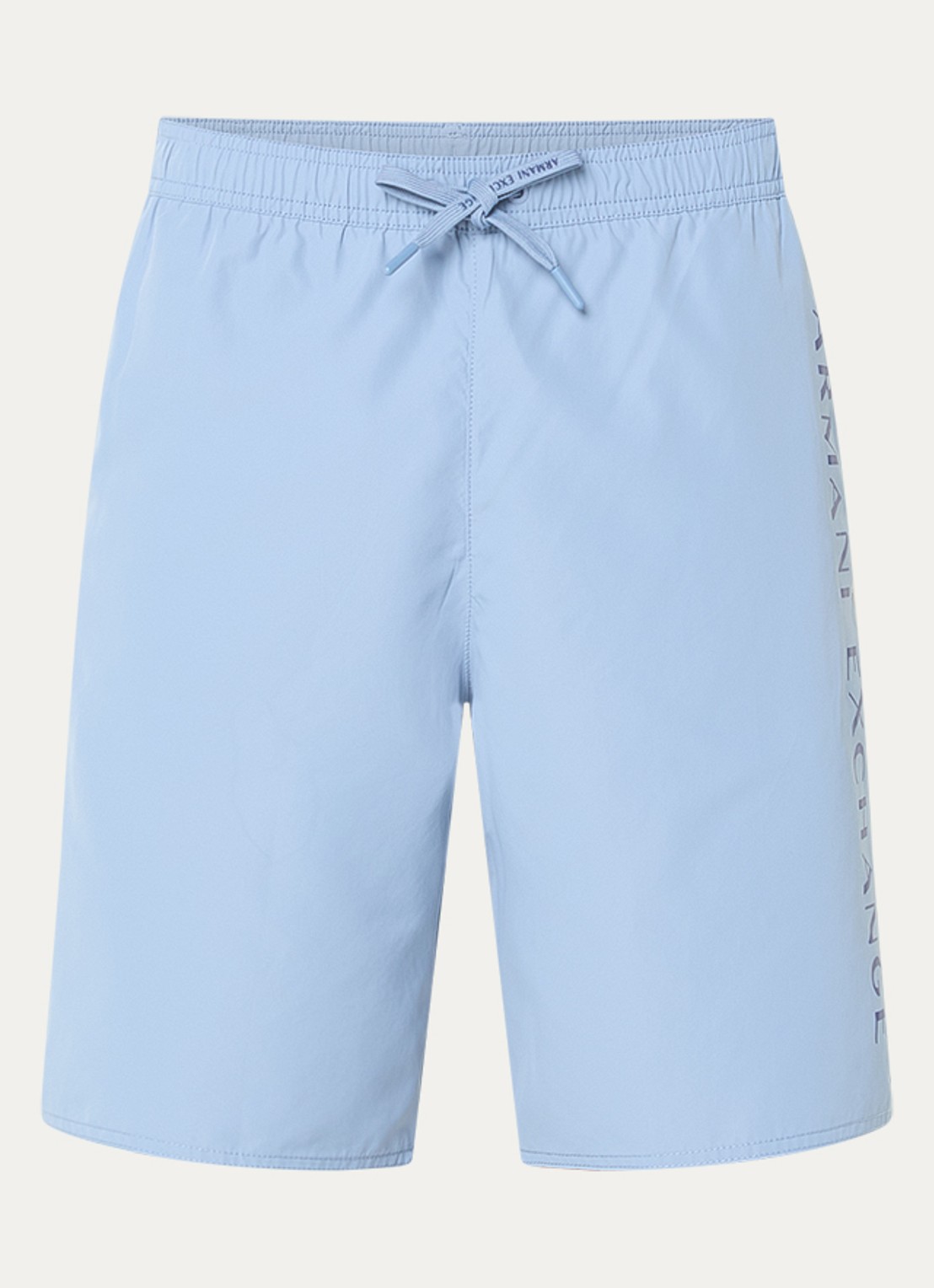 Armani Zwemshort met logo en steekzakken - voorkant blauwgrijs