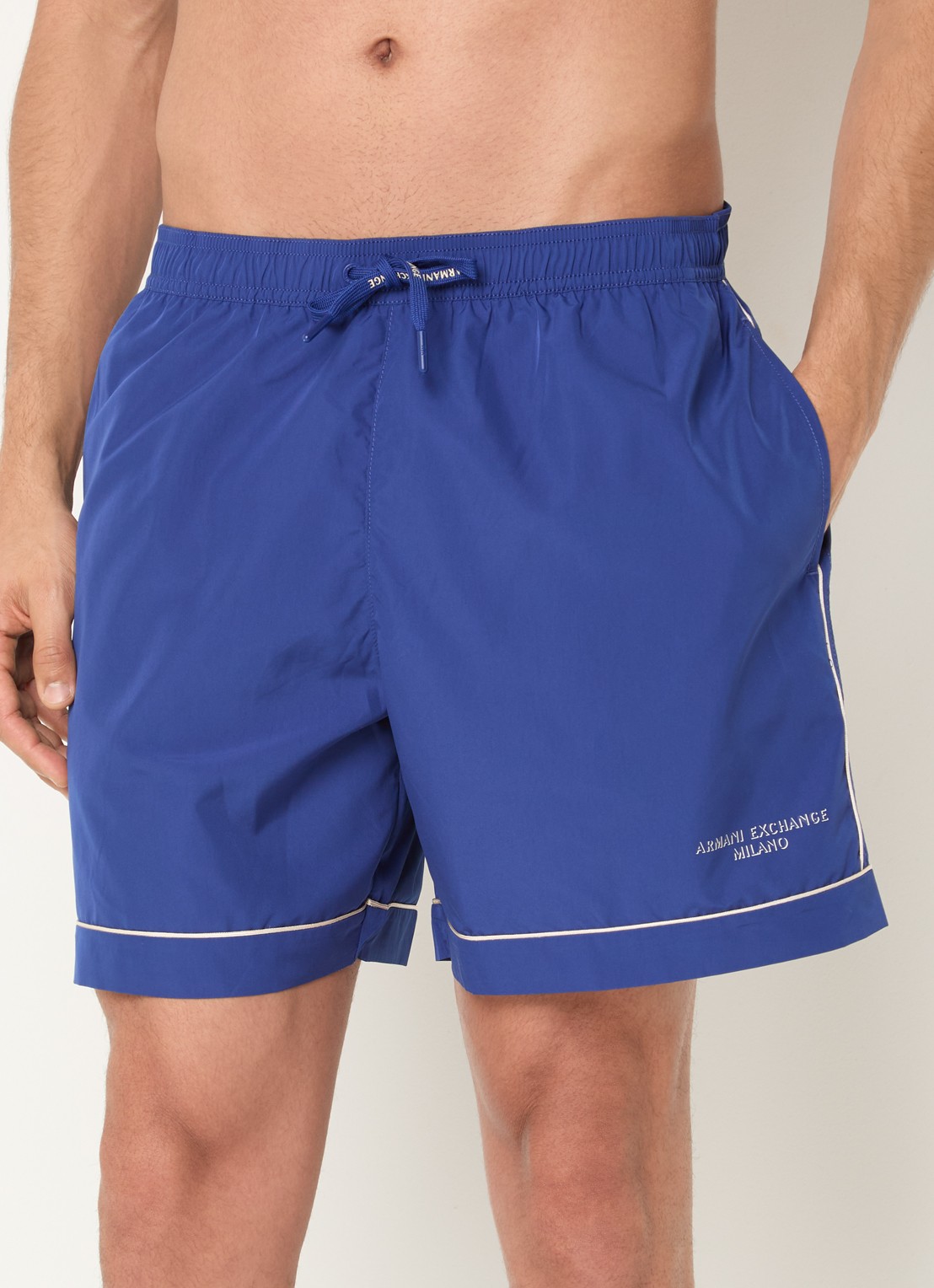 Armani Zwemshort met logo - detail 2 donkerblauw