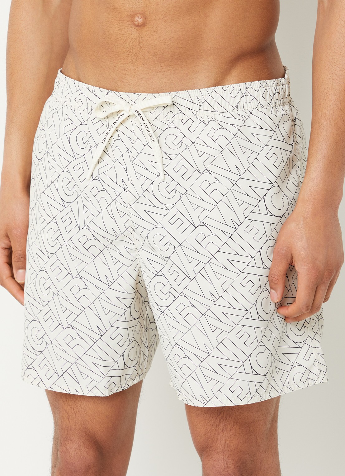 Armani Zwemshort met logo - detail 2 ivoor