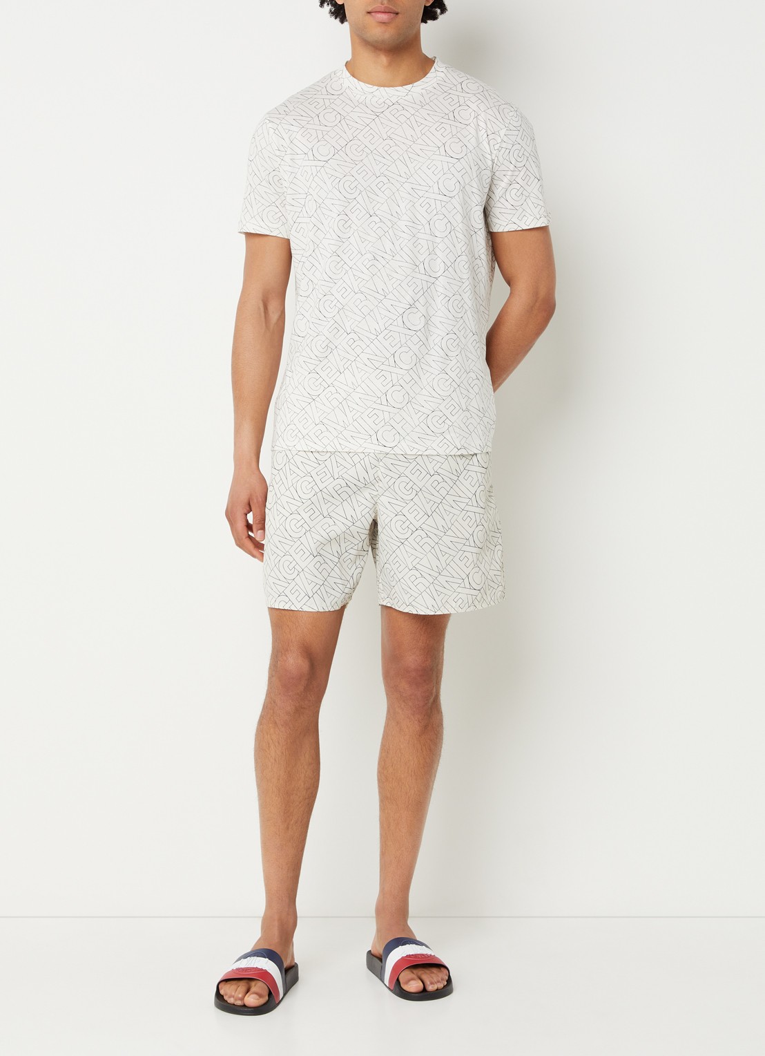 Armani Zwemshort met logo - voorkant 4 ivoor