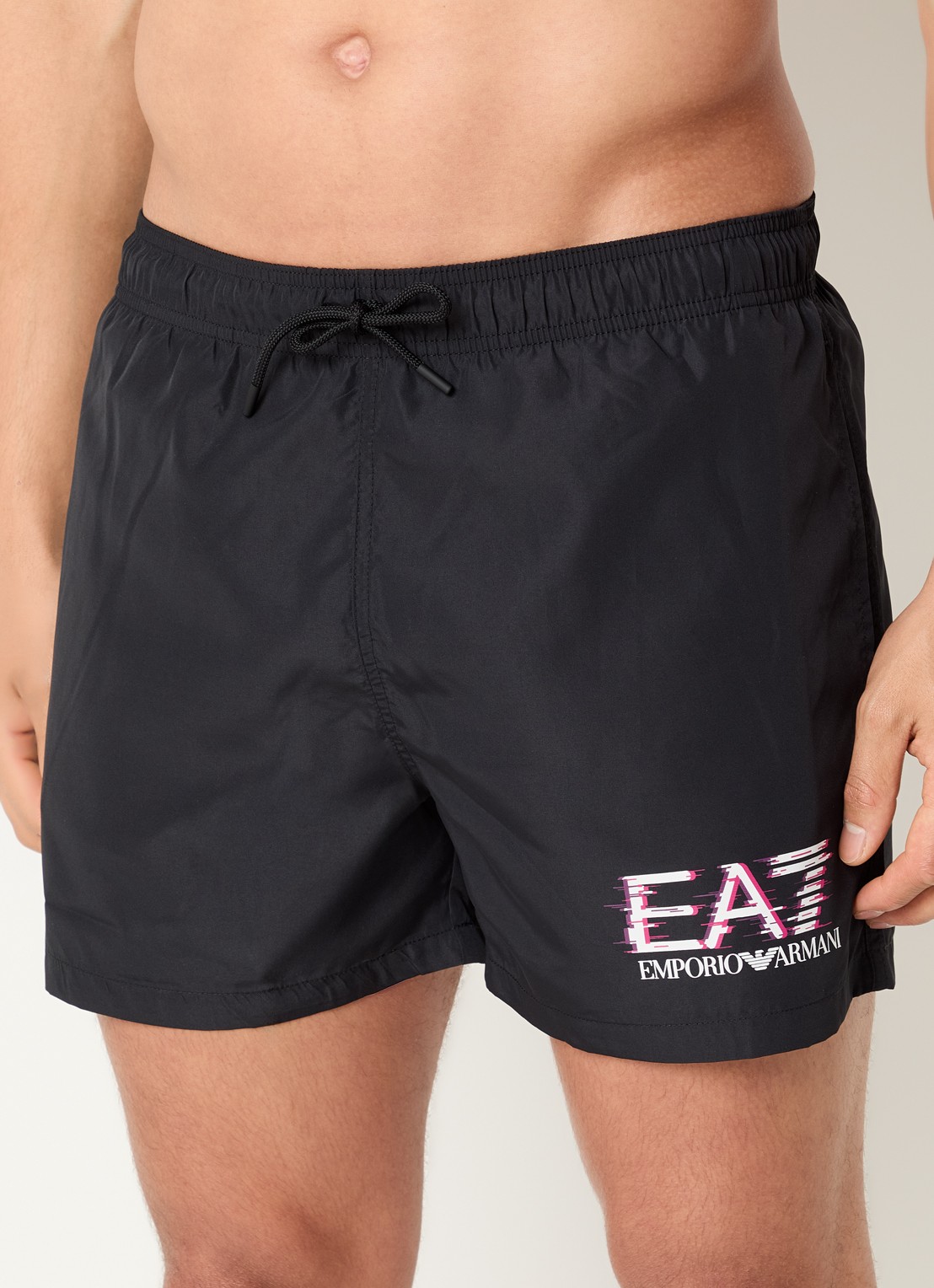 Armani Zwemshorts met logo en steekzakken - detail 3 zwart