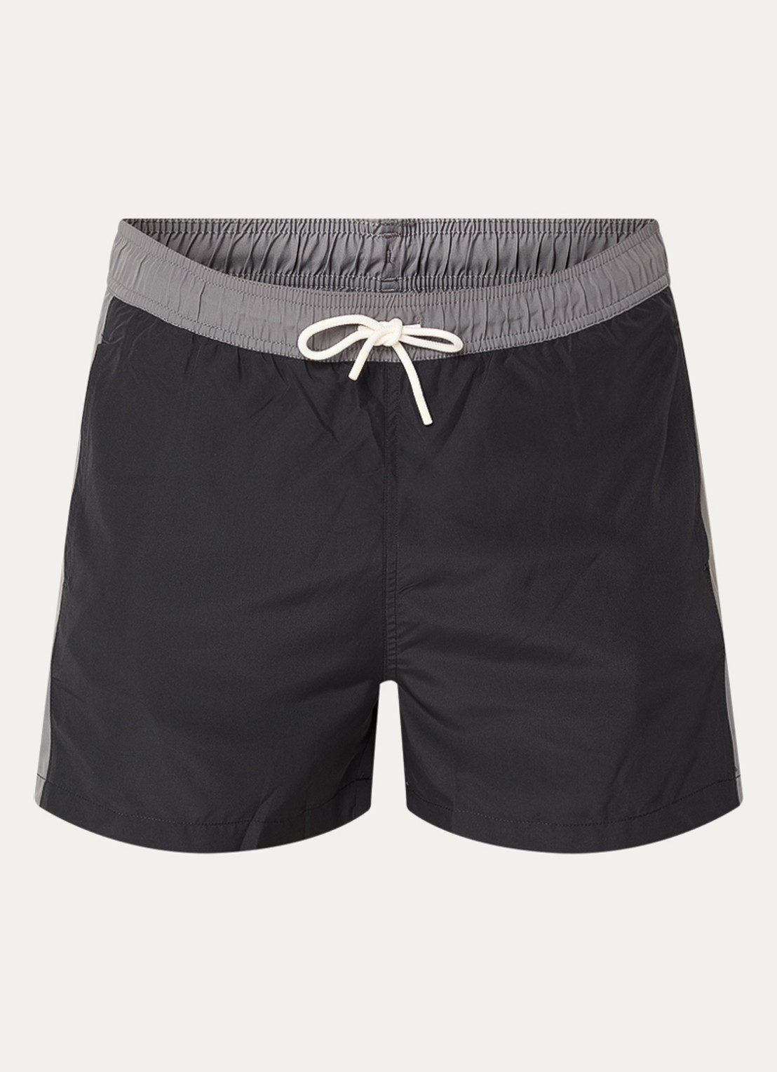 Armani Zwemshorts met logo en steekzakken - voorkant donkergrijs