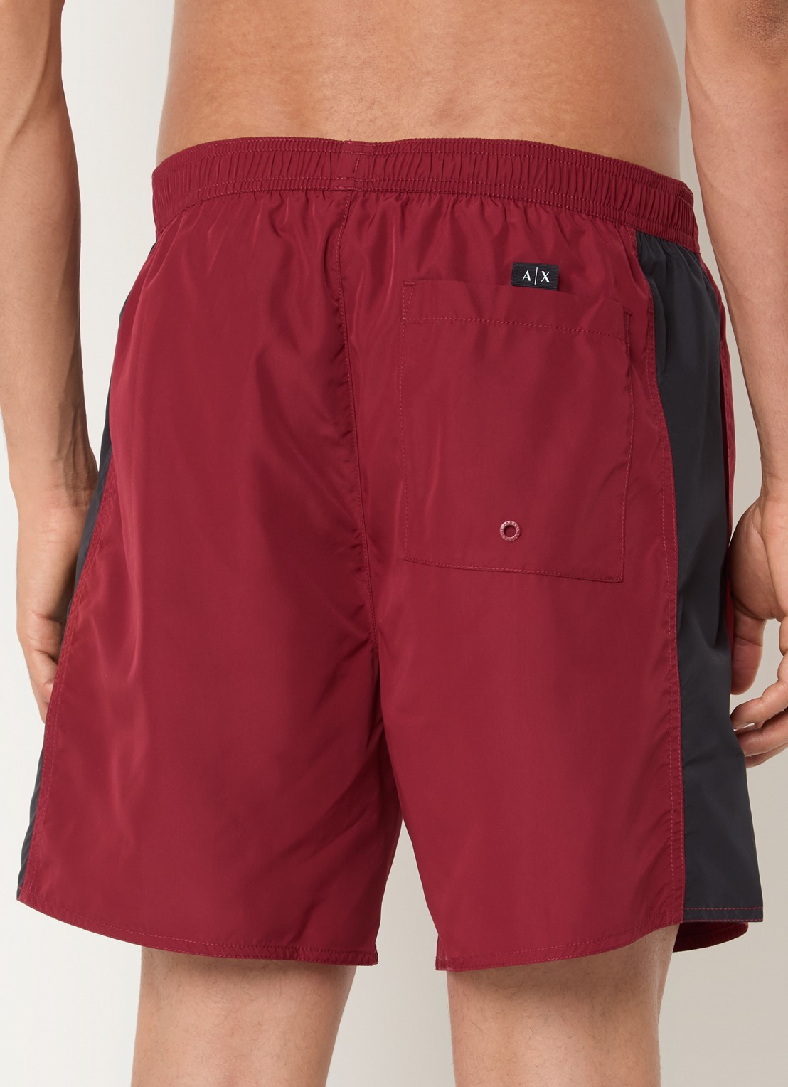 Armani Zwemshorts met logoborduring - achterkant 2 donkerrood