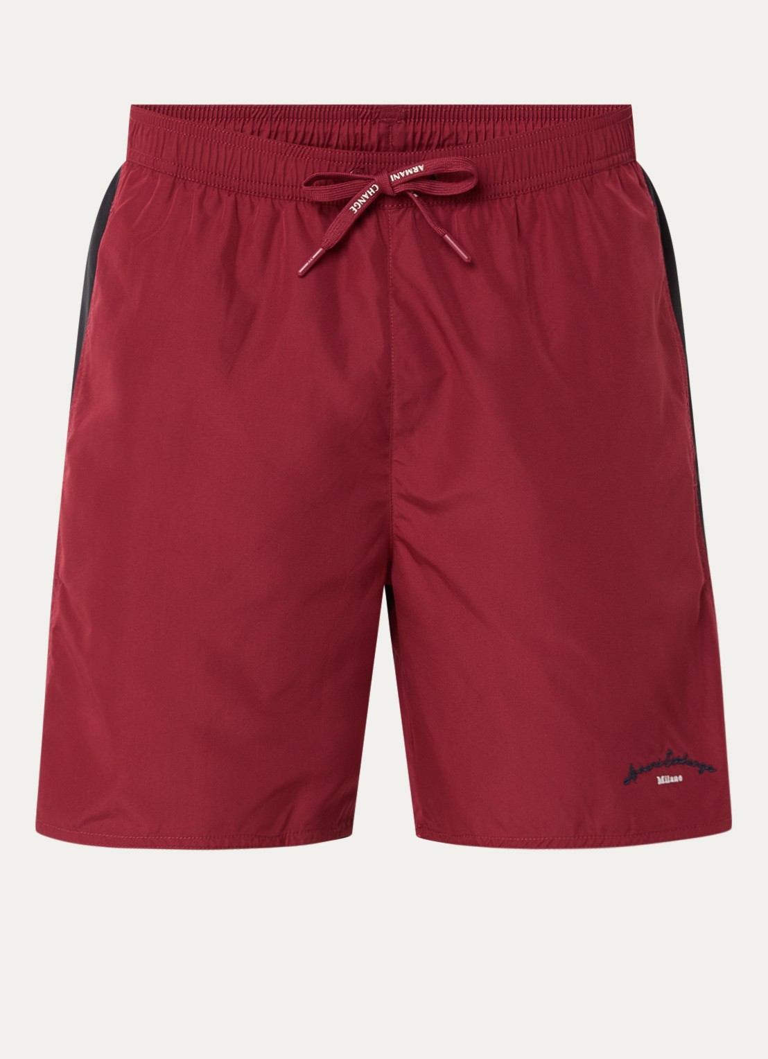 Armani Zwemshorts met logoborduring - voorkant 3 donkerrood