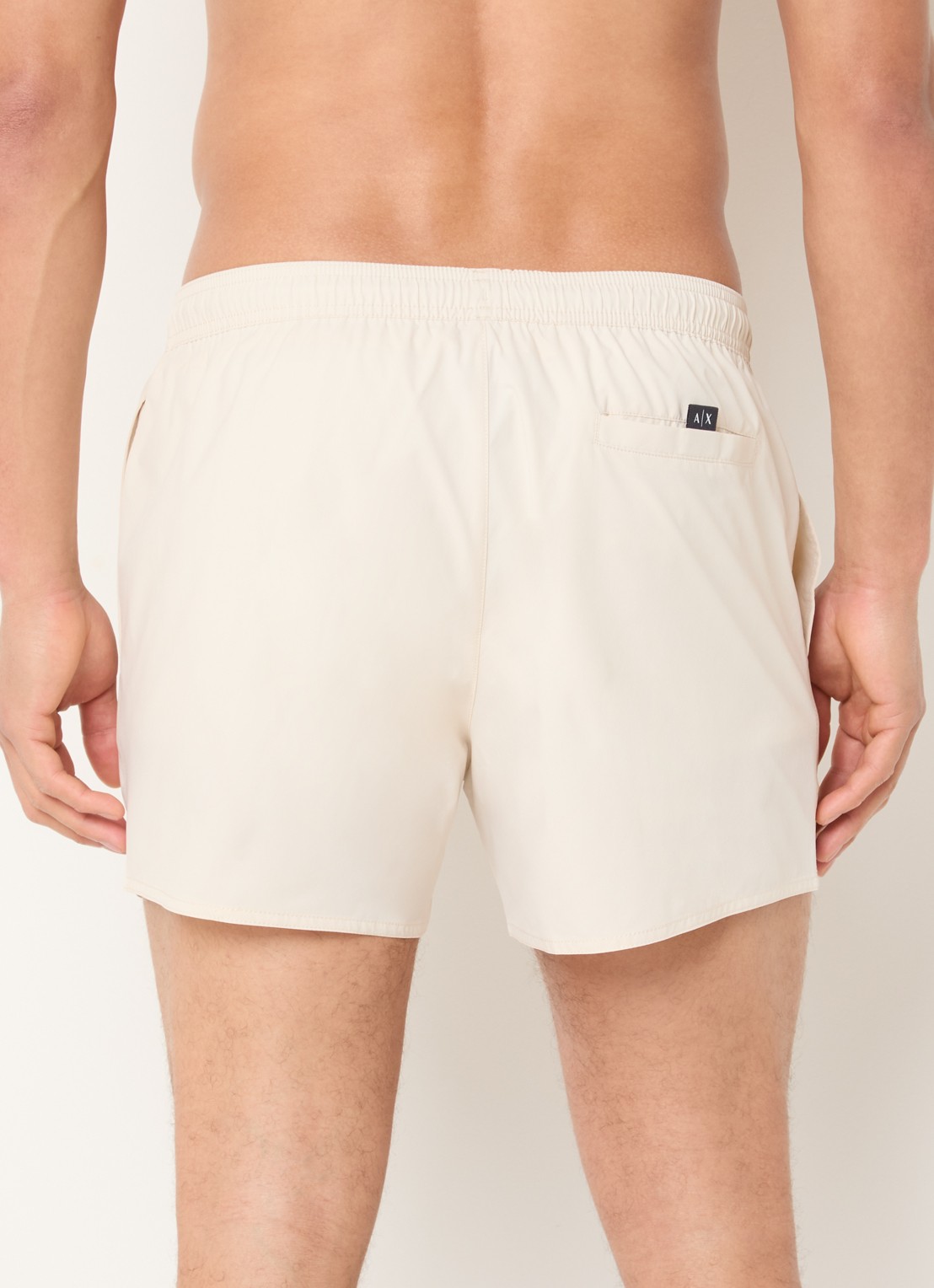 Armani Zwemshorts met logoprint en steekzakken - achterkant 2 creme