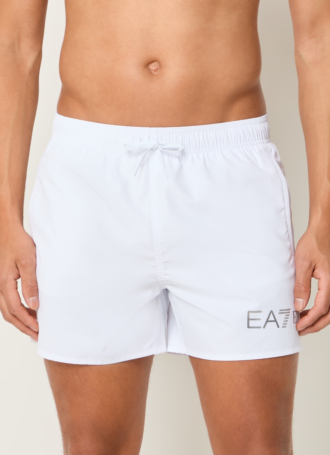 Armani Zwemshorts met logoprint  - detail 3 wit