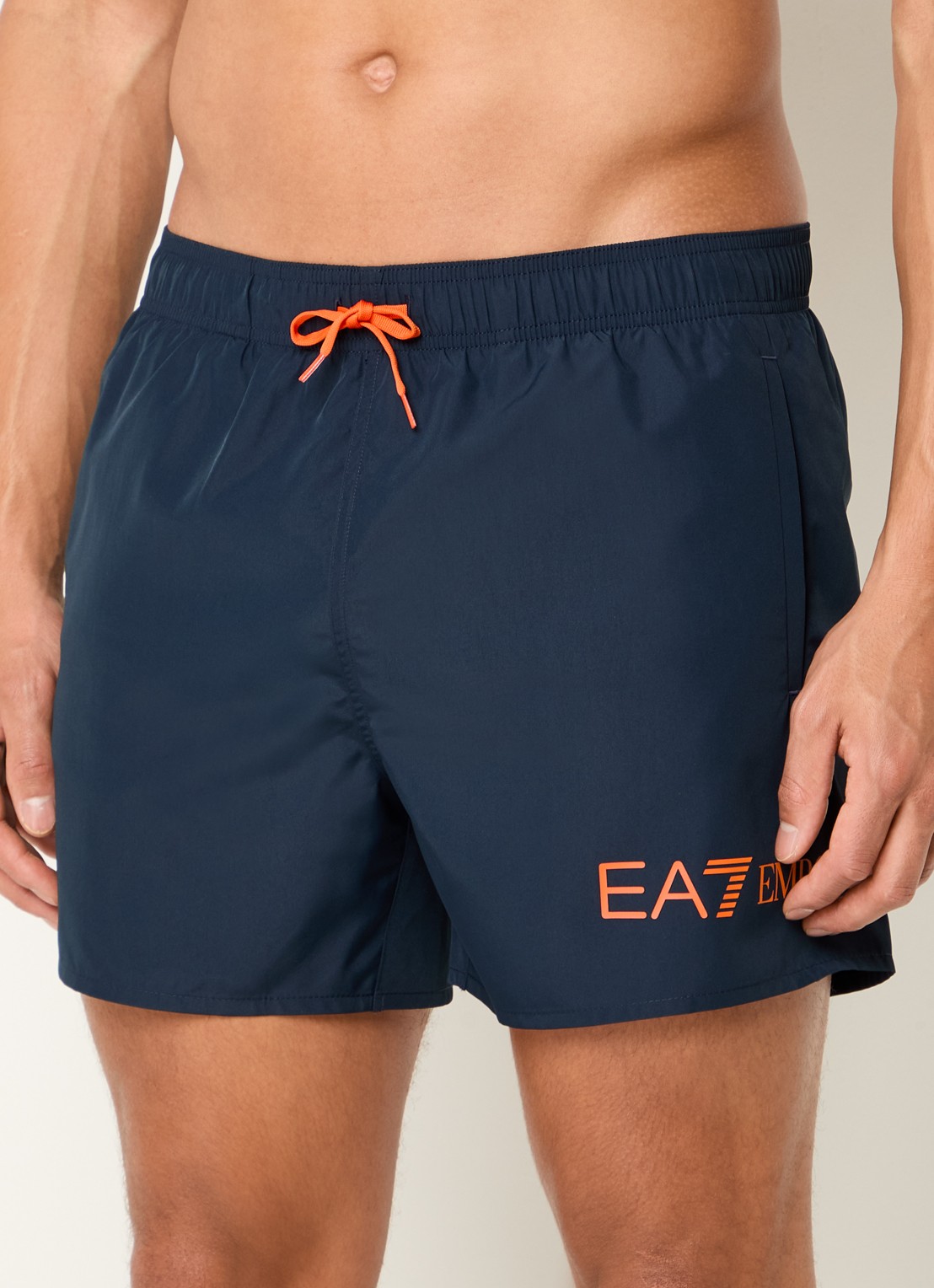 Armani Zwemshorts met logoprint  - detail 2 donkerblauw