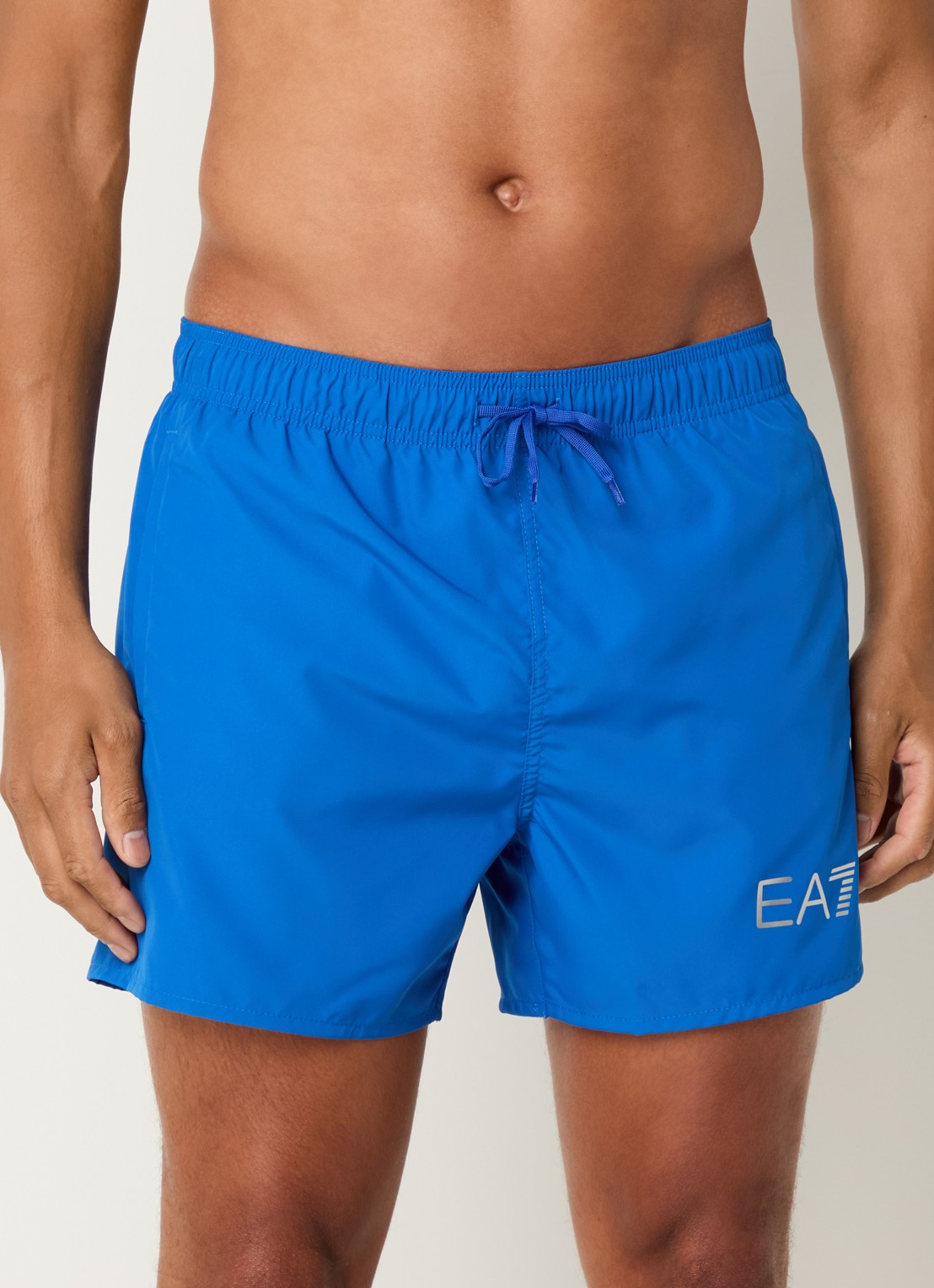 Armani Zwemshorts met logoprint  - detail kobaltblauw