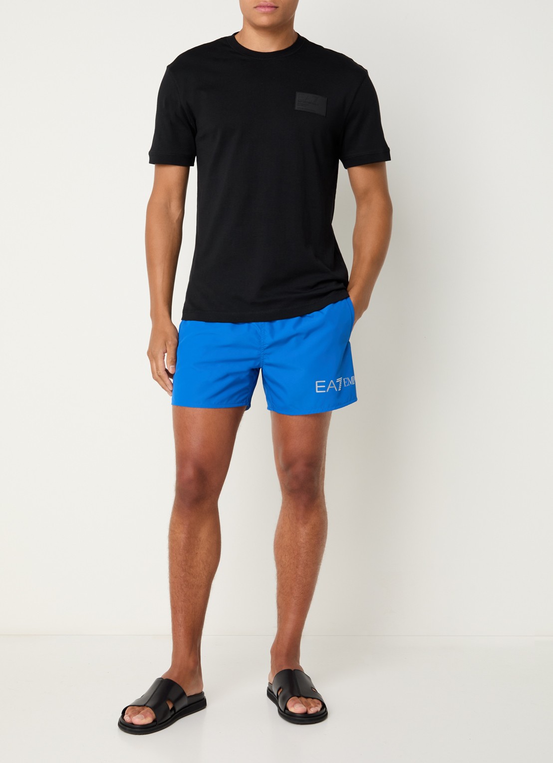 Armani Zwemshorts met logoprint  - voorkant 4 kobaltblauw