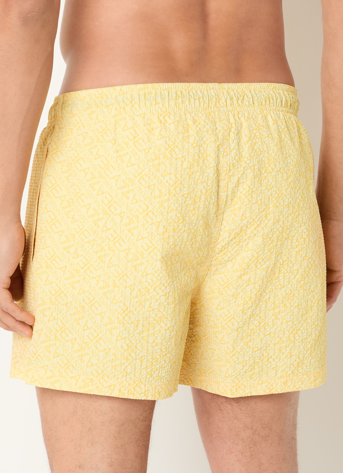 Armani Zwemshorts met logoprint - achterkant 4 lime
