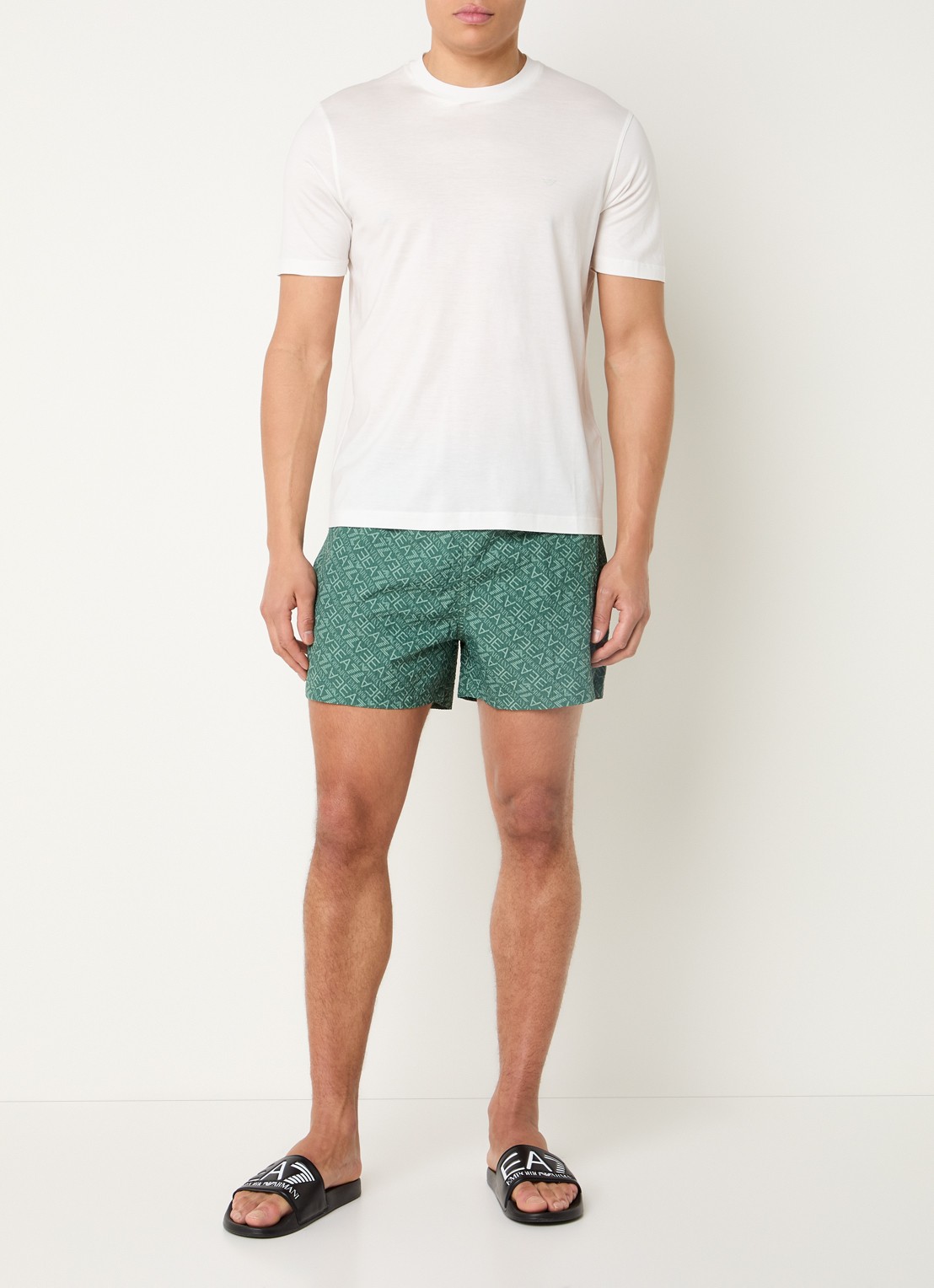 Armani Zwemshorts met logoprint - voorkant 2 groen