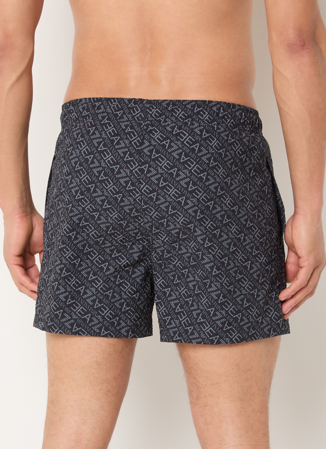 Armani Zwemshorts met logoprint - achterkant antraciet