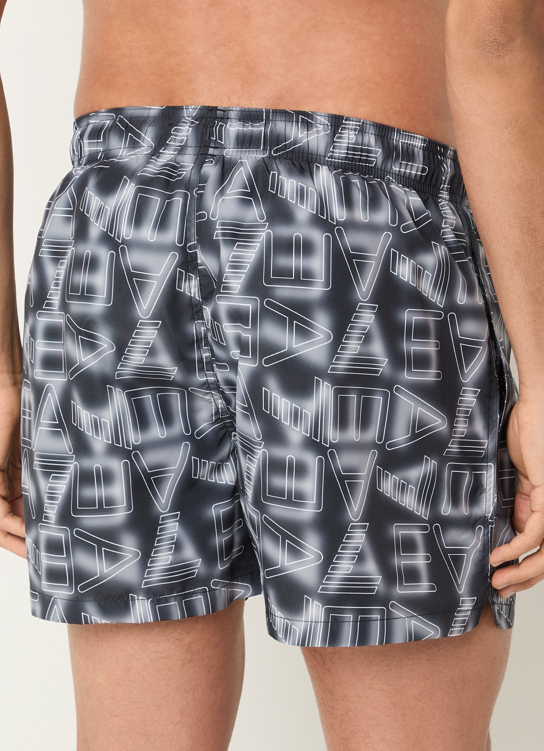 Armani Zwemshorts met logoprint - achterkant 4 zwart
