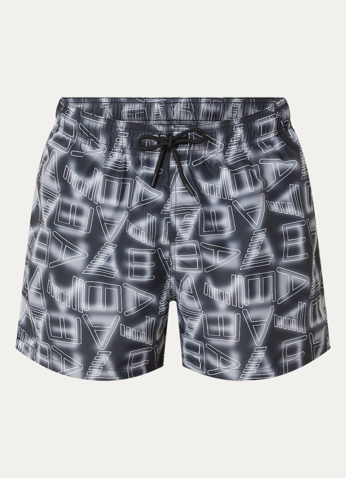 Armani Zwemshorts met logoprint - voorkant 2 zwart