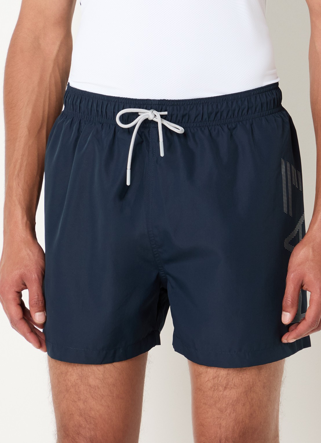 Armani Zwemshorts met logoprint - detail 4 donkerblauw