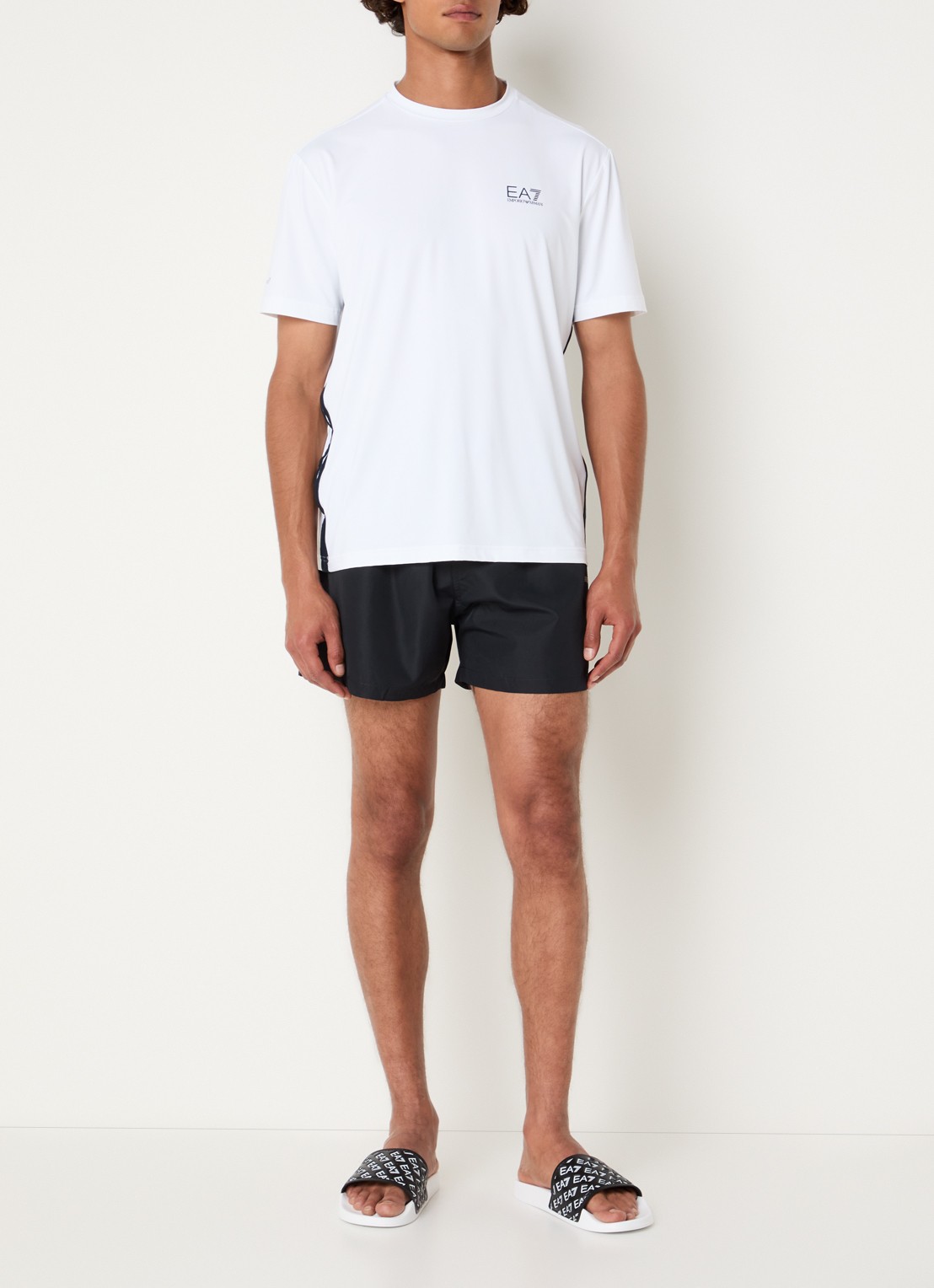 Armani Zwemshorts met logoprint - voorkant 4 zwart