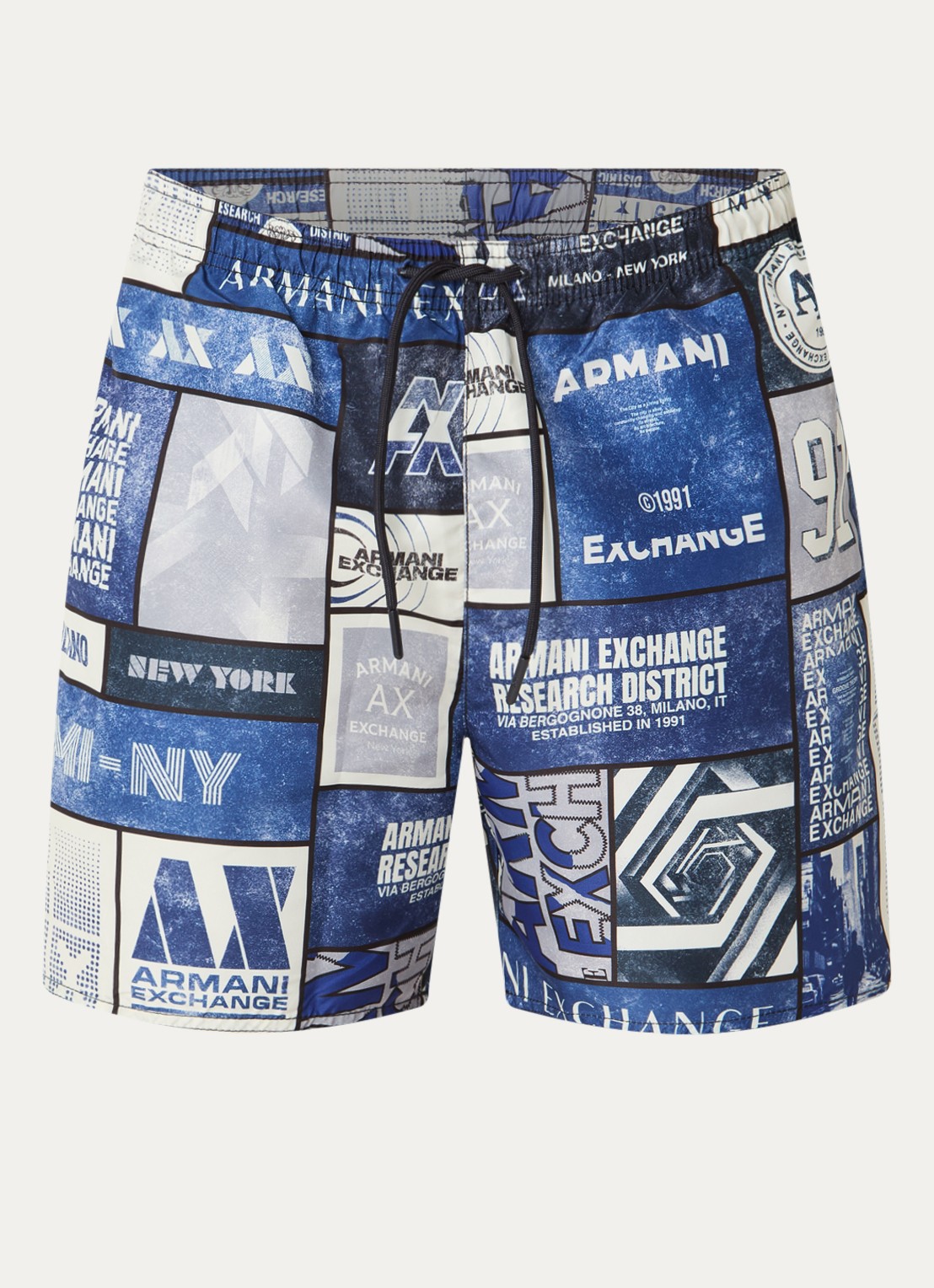 Armani Zwemshorts met print - voorkant 2 blauw