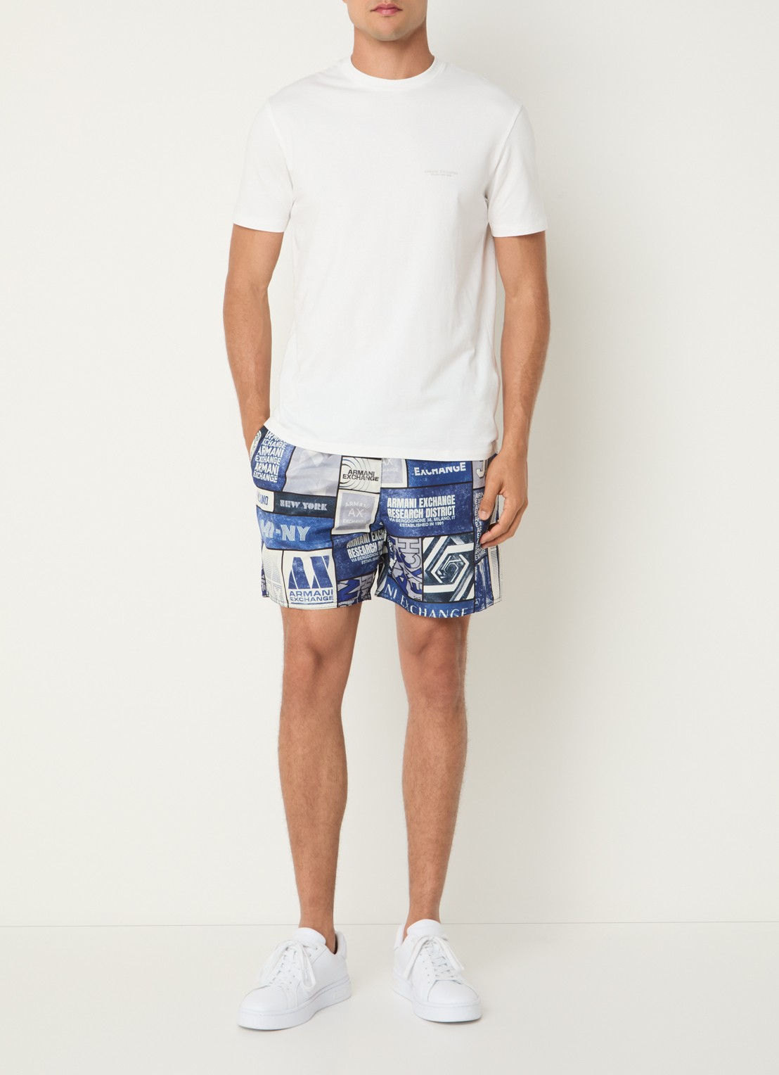 Armani Zwemshorts met print - voorkant 3 blauw
