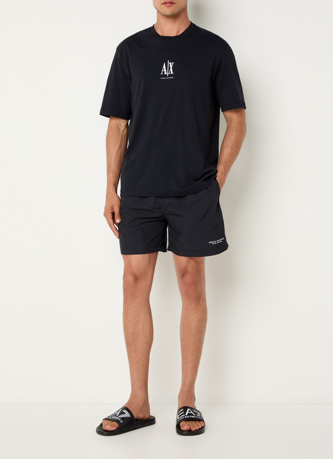 Armani Zwemshorts met steekzakken - voorkant 4 donkerblauw