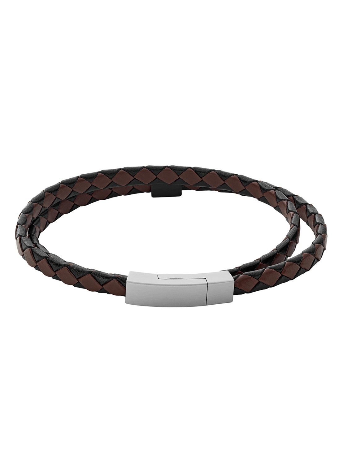 Armband van leer SKJM0185998 - voorkant 2 bruin
