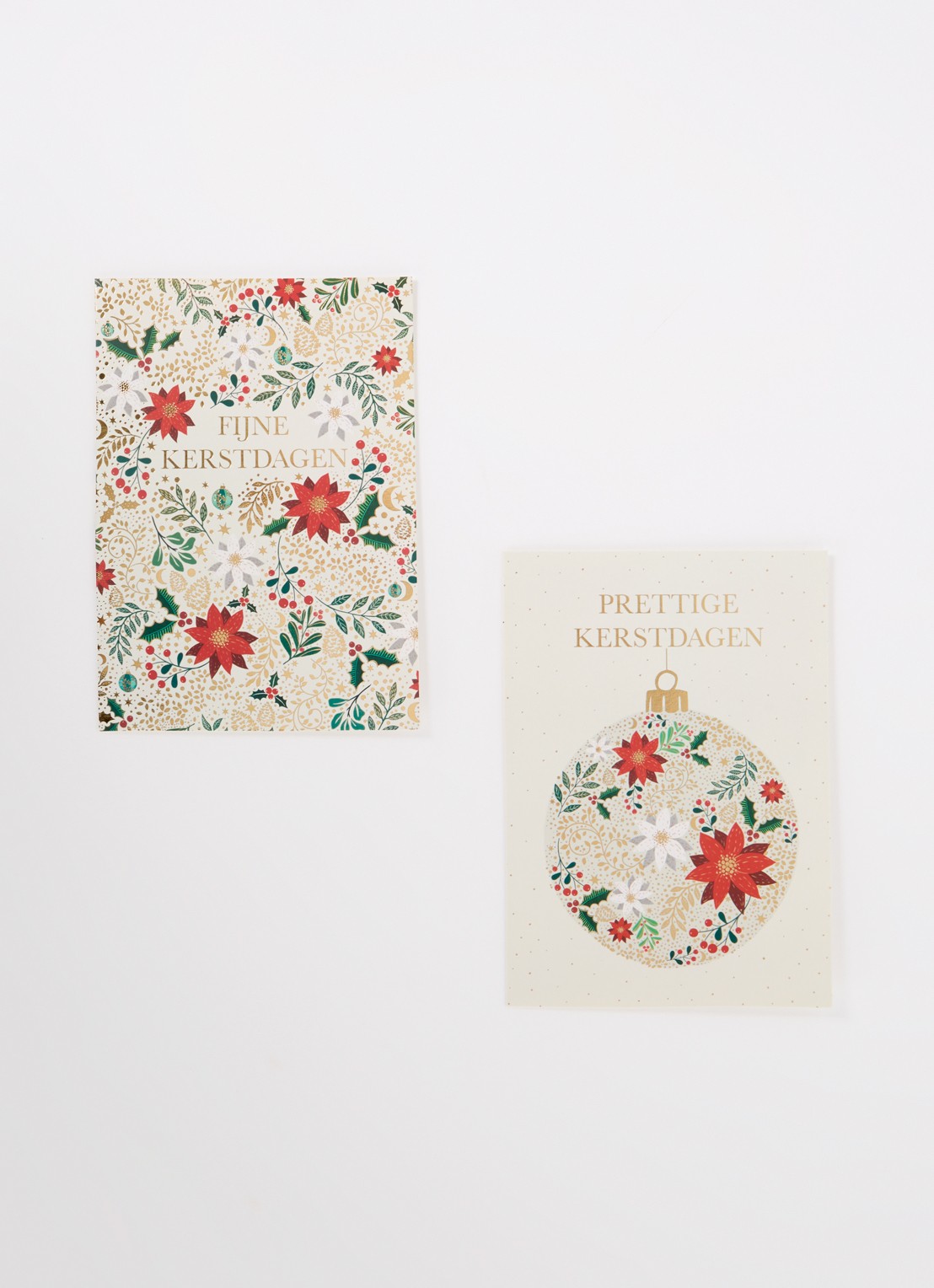 Art Group Goede doelen - 2 designs - kerstkaart met envelop - set van 10 - voorkant 2 wit