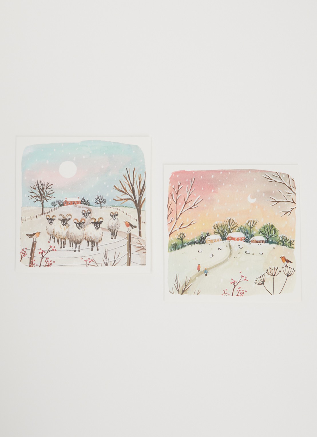 Art Group Goede Doelen kerstkaart - 2 designs - set van 10 inclusief enveloppen - voorkant 2 multicolor